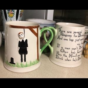 Set of 2 Vintage Carlton Ware w/Hanging Pilgrim - Niagara Falls Souvenir